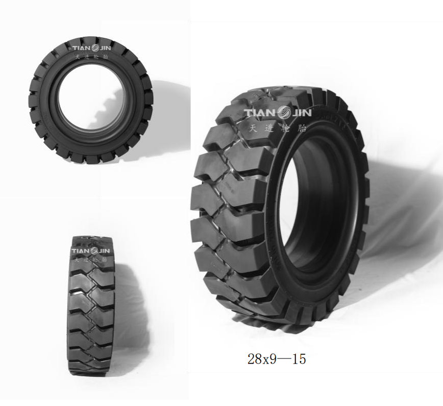 28×9-15 Heavy-Duty Solid Forklift Tire